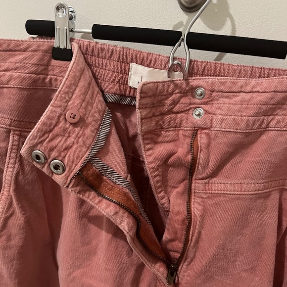 Anthropologie Pink Corduroy High Waisted Pants-XL - Picture 3 of 9